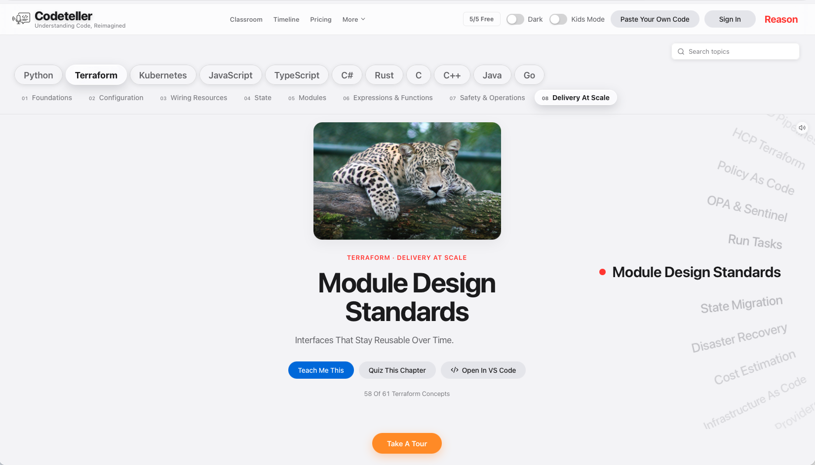 Codeteller screenshot